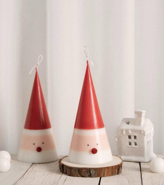 Santa Cone Candle
